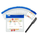 Bolsas para pastillas color azul de MZRoyal con cierre cremallera para organización diaria.
