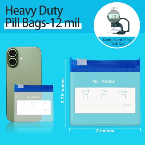 Bolsas EVA translúcido azul de MZRoyal para medicinas y objetos pequeños en viaje.