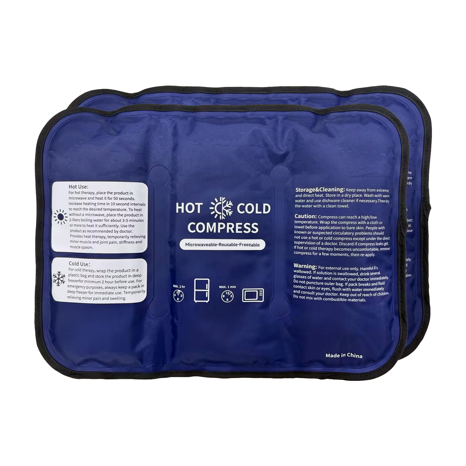 Najudok almohadilla gel hielo flexible grande para alivio dual en casa