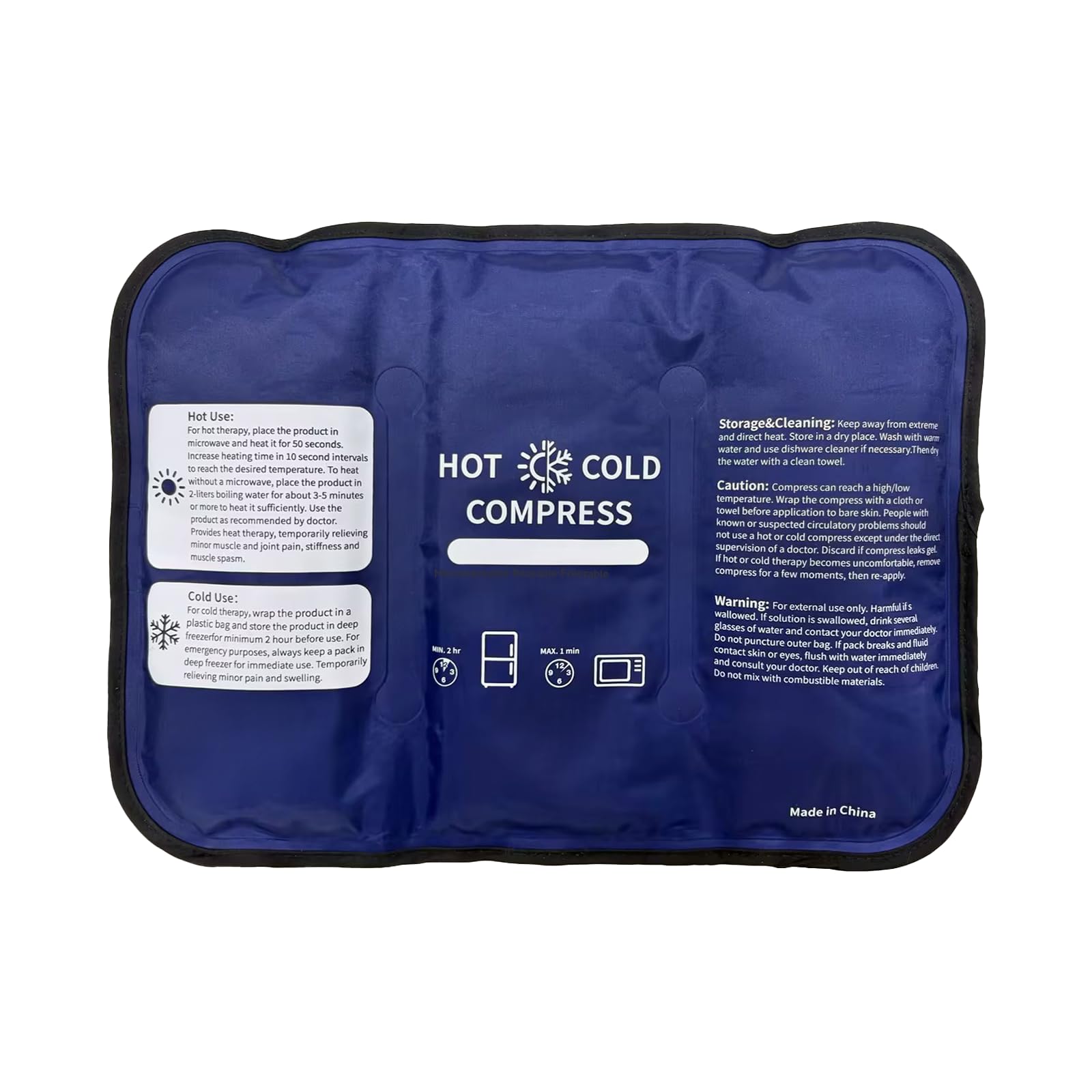 Najudok gel frío flexible con correas ajustables para alivio focalizado.