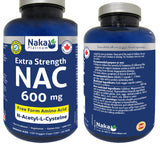 NAKA Naka Platinum Nutri NAC bote de cápsulas, posible apoyo a la salud respiratoria