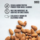 NAKED polvo de almendra desgrasada para hornear, ingrediente principal natural.
