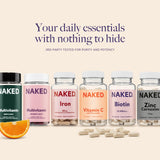 NAKED Biotin hecho en EE. UU. con fórmula transparente
