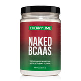NAKED cereza-lima BCAA, sabor refrescante para entreno y recuperación.