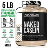 Naked Chocolate Casein, batido en vaso, proteína de liberación lenta para merienda.