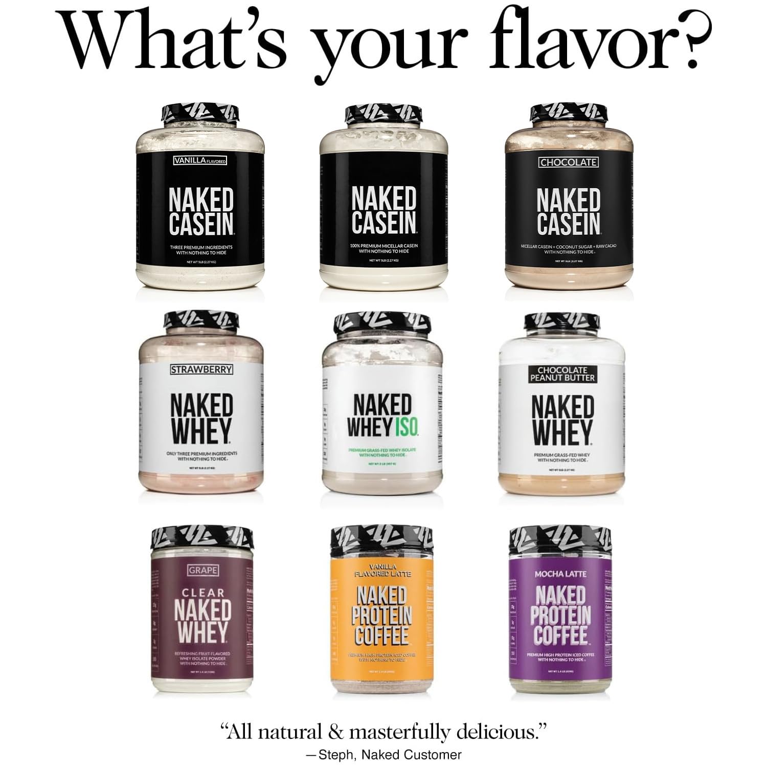 Naked Chocolate Casein, ingredientes simples, proceso frío conserva pureza y sabor.