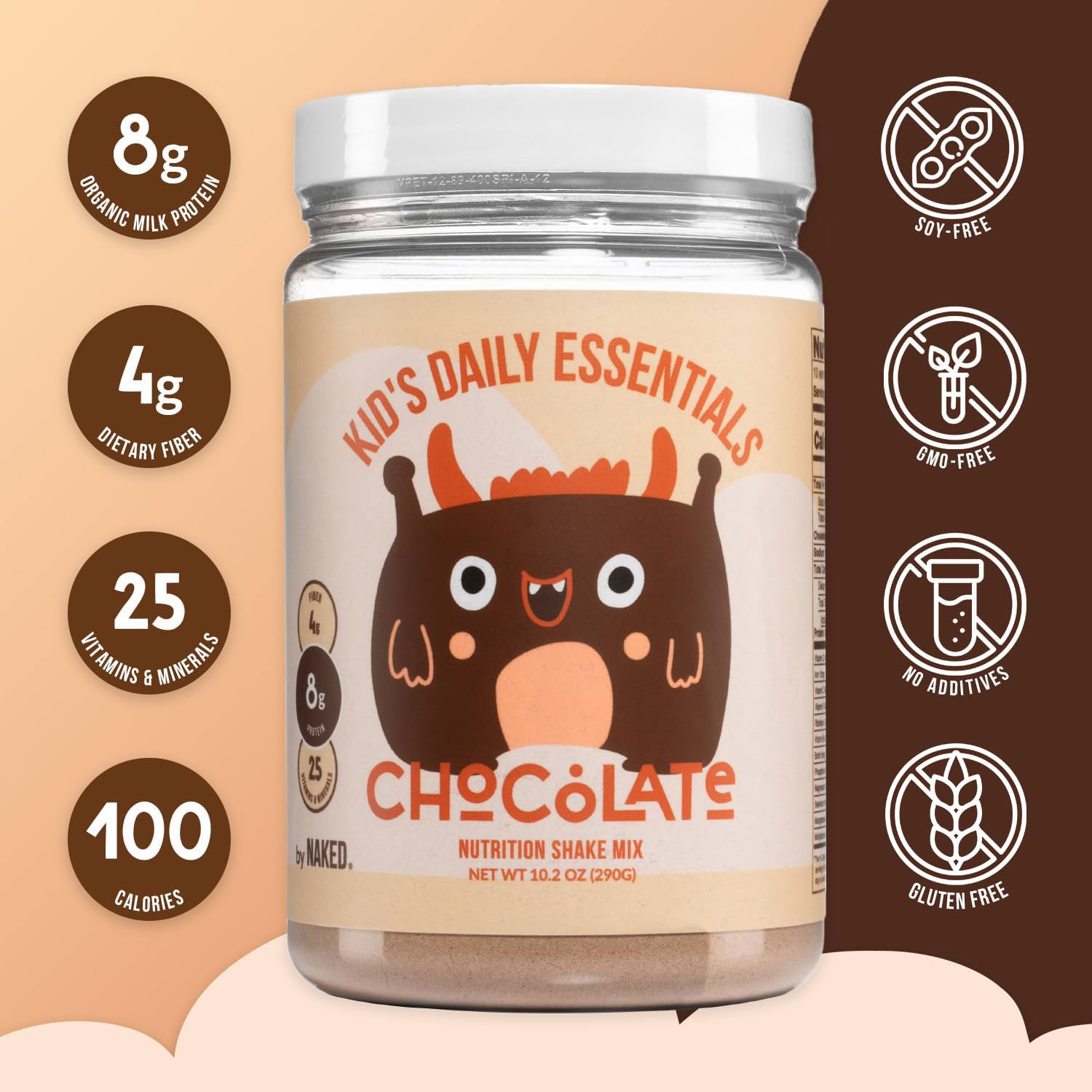NAKED Chocolate Kids Daily Essentials: vegetales orgánicos para nutrición equilibrada