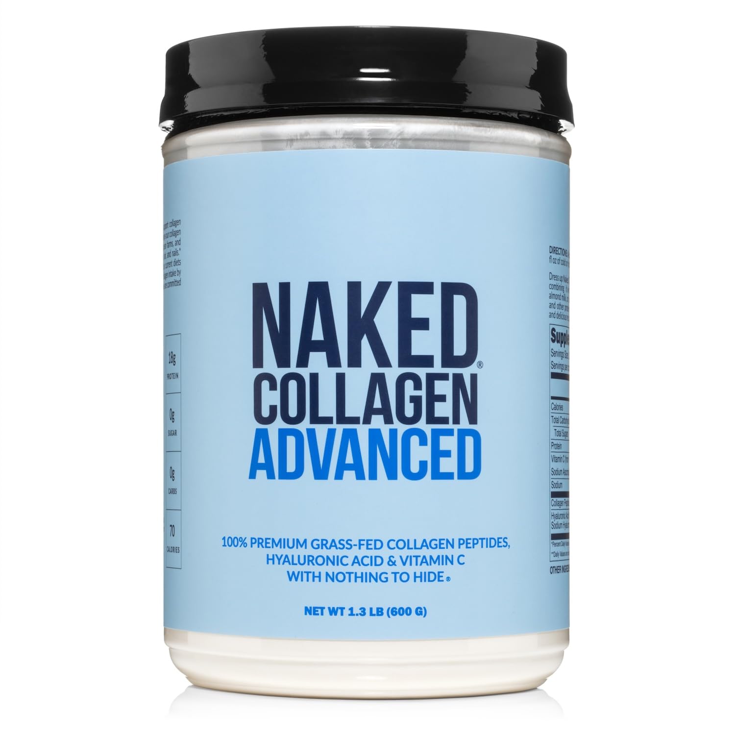 NAKED Collagen Advanced frasco polvo neutro para batidos diarios y apoyo a articulaciones