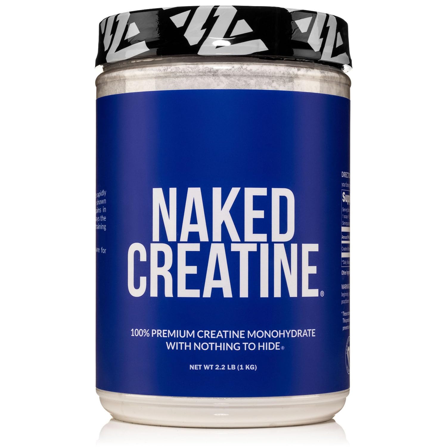 NAKED Creatina Monohidrato micronizada en bote, polvo puro para entrenamientos diarios