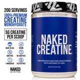 NAKED Creatina Monohidrato micronizada disolviéndose rápidamente en agua