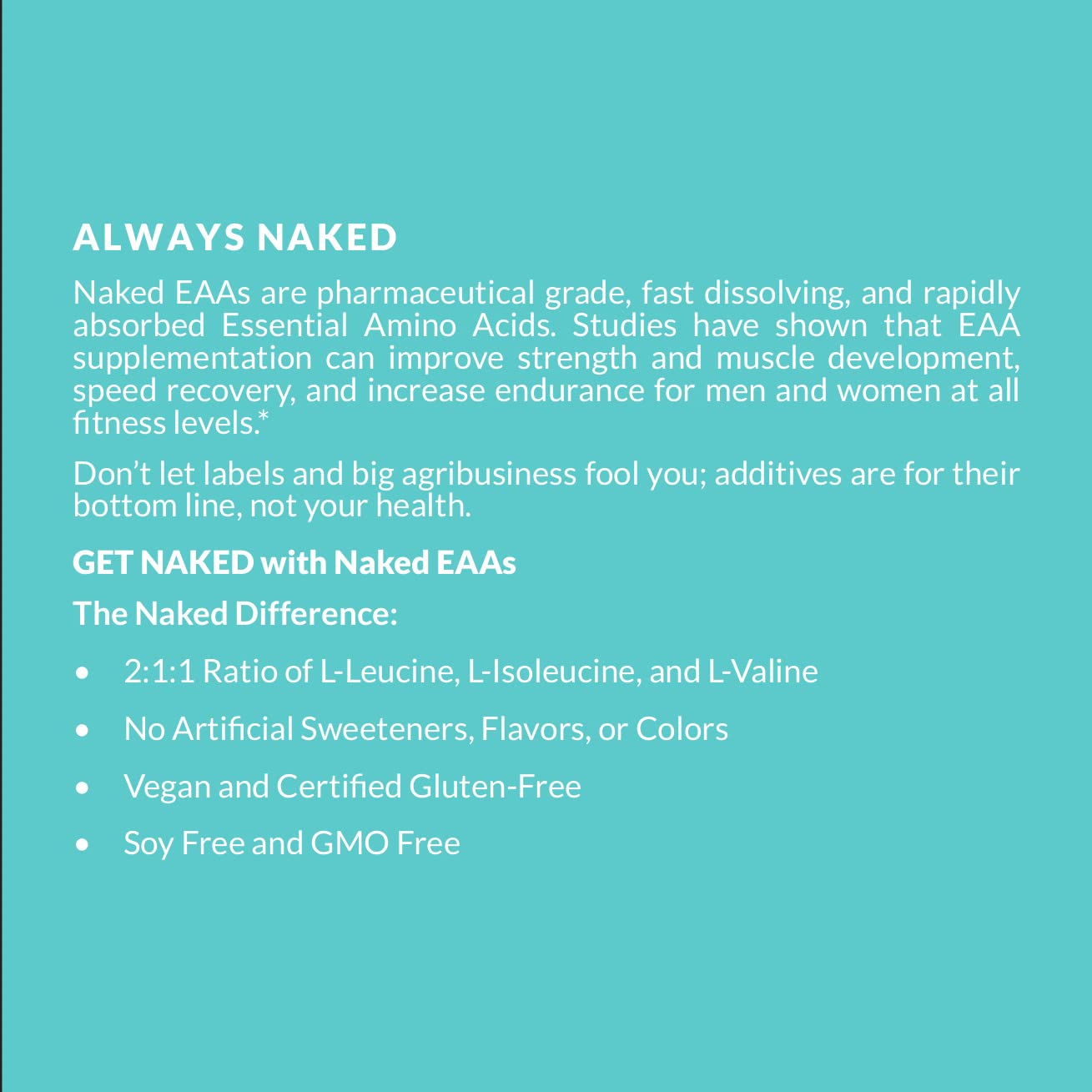 NAKED EAAs pre-entreno, posible impulso de rendimiento