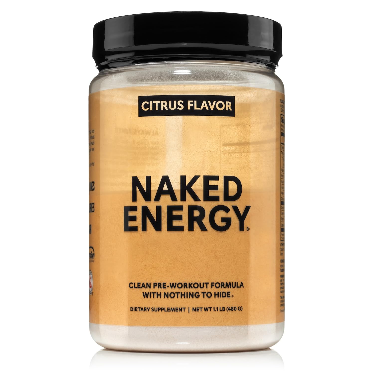 NAKED Citrus Energy en envase, ideal para energía limpia antes del entrenamiento