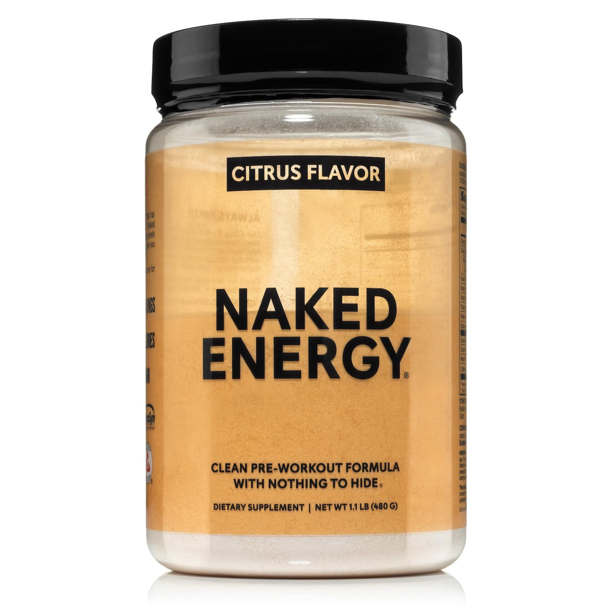 NAKED Citrus Energy en envase, ideal para energía limpia antes del entrenamiento