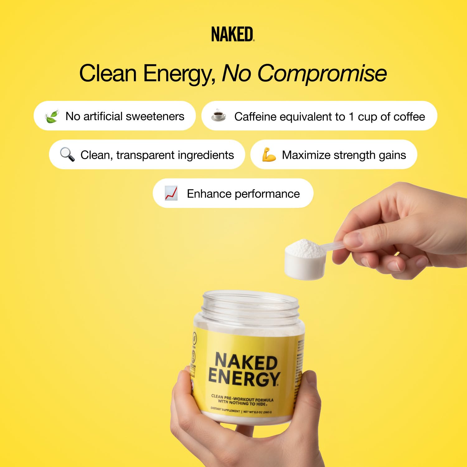 NAKED Citrus Energy ideal para uso previo al entrenamiento