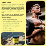NAKED Energy, uso previo al entrenamiento, energía sostenida