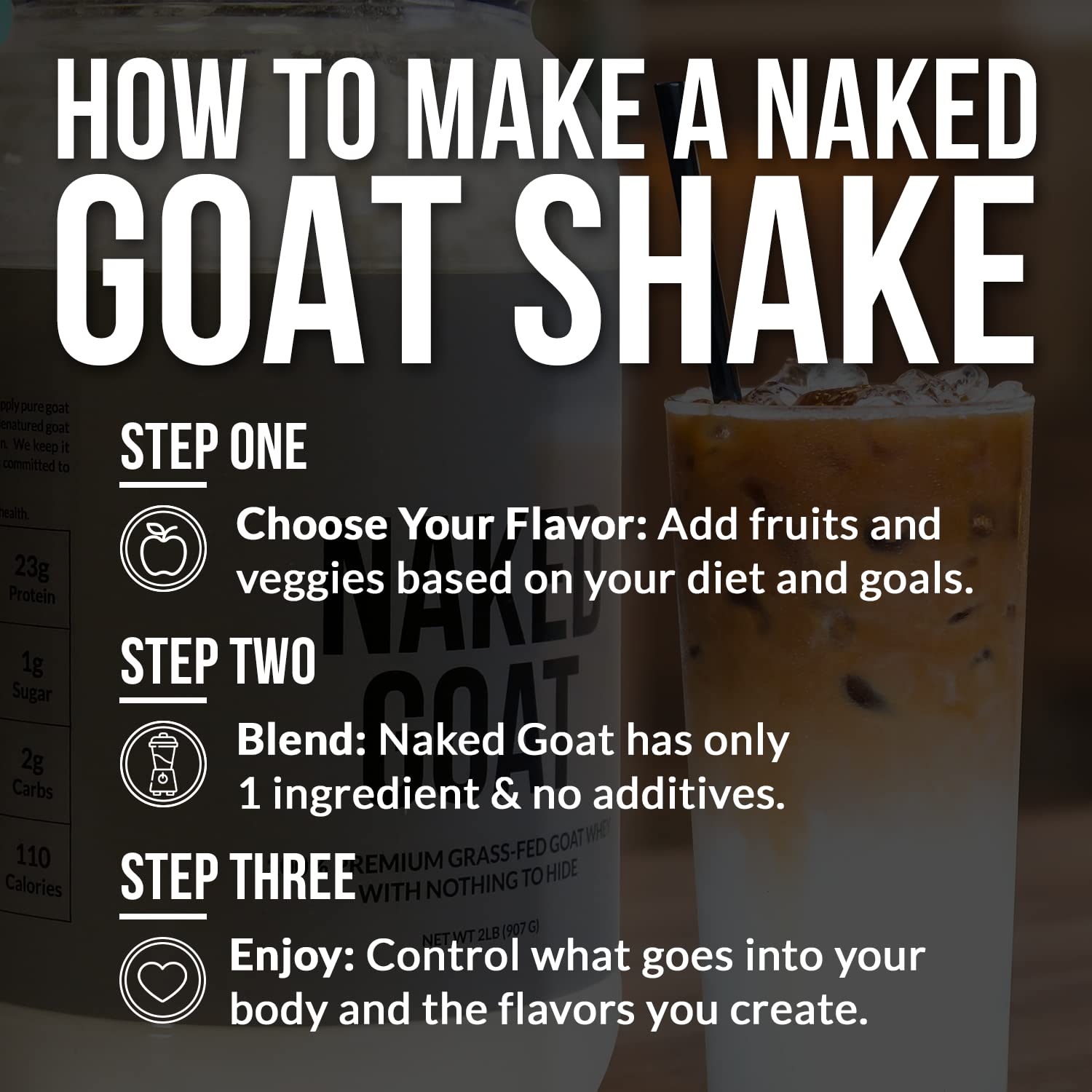NAKED GOAT envase-2lb-whey cabra, compra a granel para ahorro.