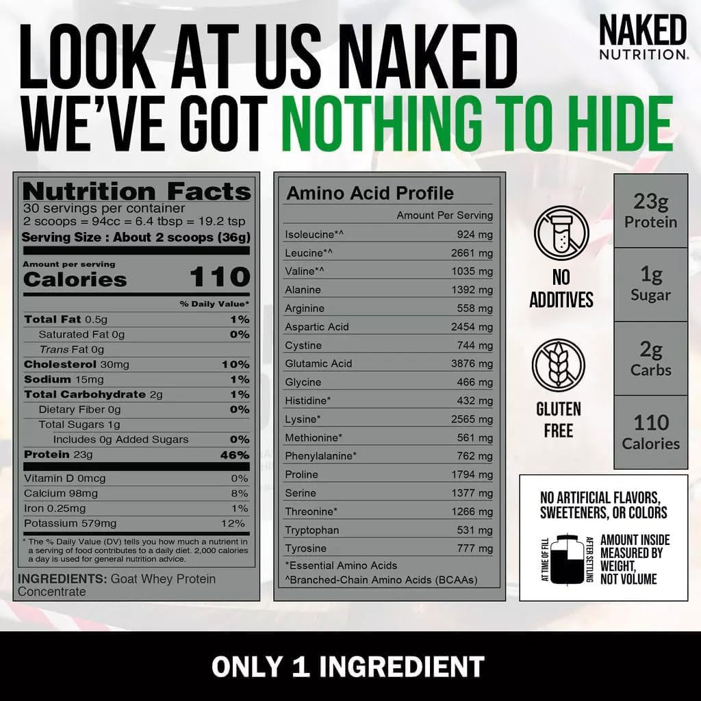 NAKED GOAT taza-mezcla-whey cabra, textura suave al mezclar.