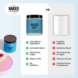 NAKED Gut vaso con agua mostrando mezcla rápida.