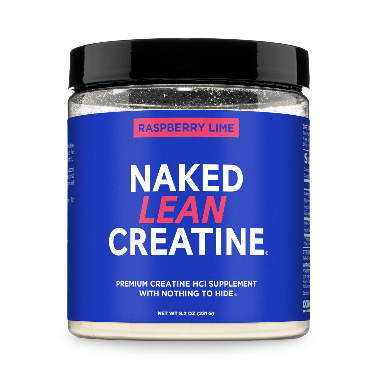 Naked Lean Creatine HCl polvo frambuesa lima para definición muscular