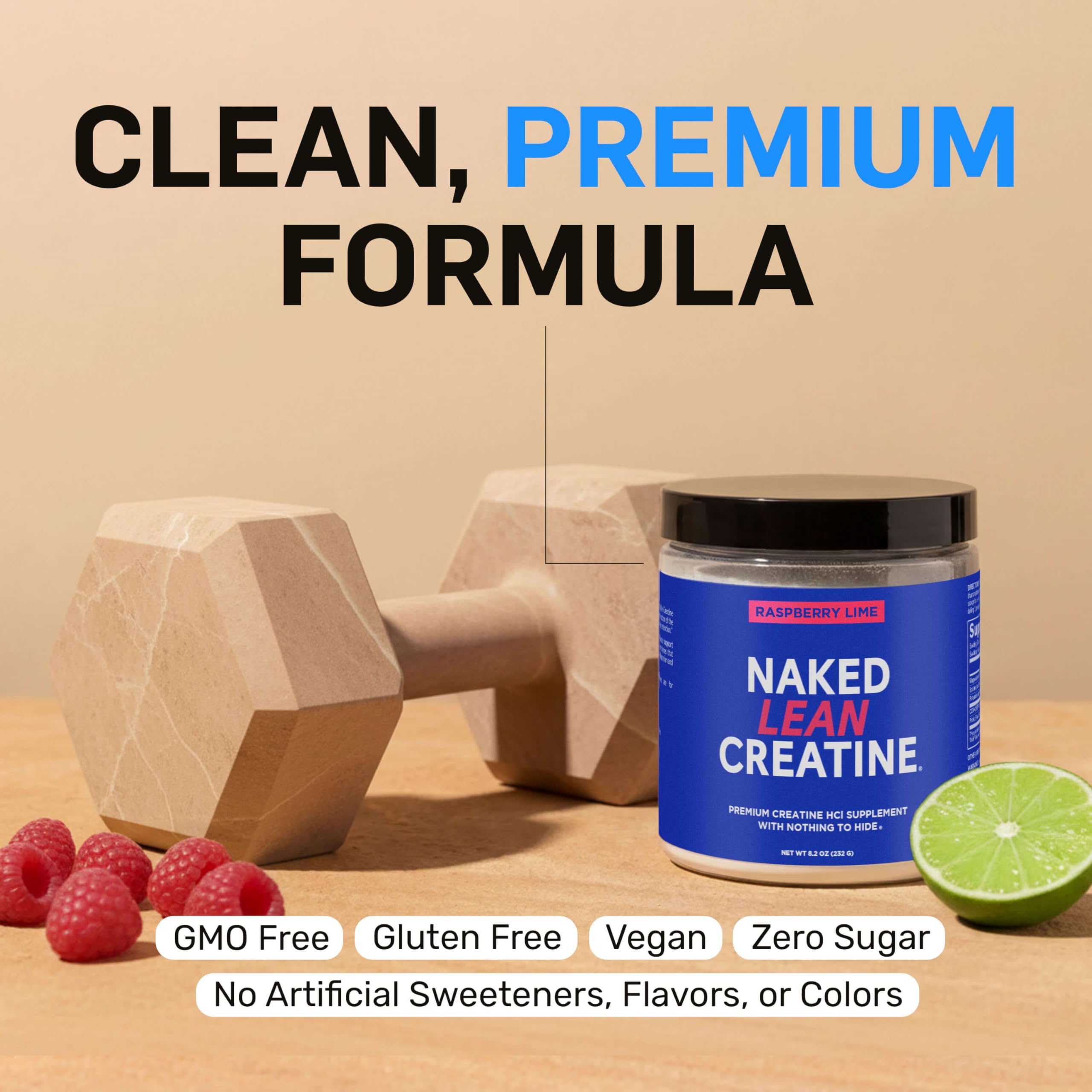 Electrolitos en Naked Lean Creatine HCl para hidratación muscular