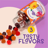 NAKED Nutrition Kids Gummies sabor frambuesa, snack delicioso para hábitos saludables.