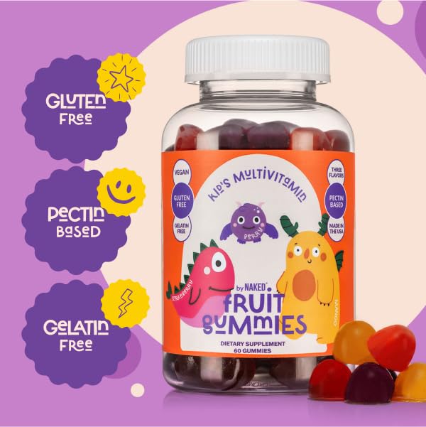 NAKED Nutrition Kids Gummies textura gelatina-sin, opción vegana para dietas.