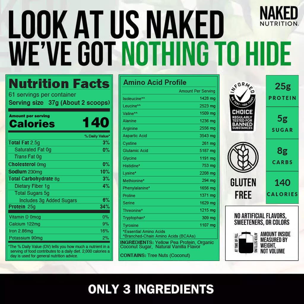 Naked Pea Vanilla, batido rápido listo para entreno o desayuno
