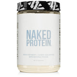 NAKED mezcla de proteína envase frontal, presentación limpia y sin aditivos