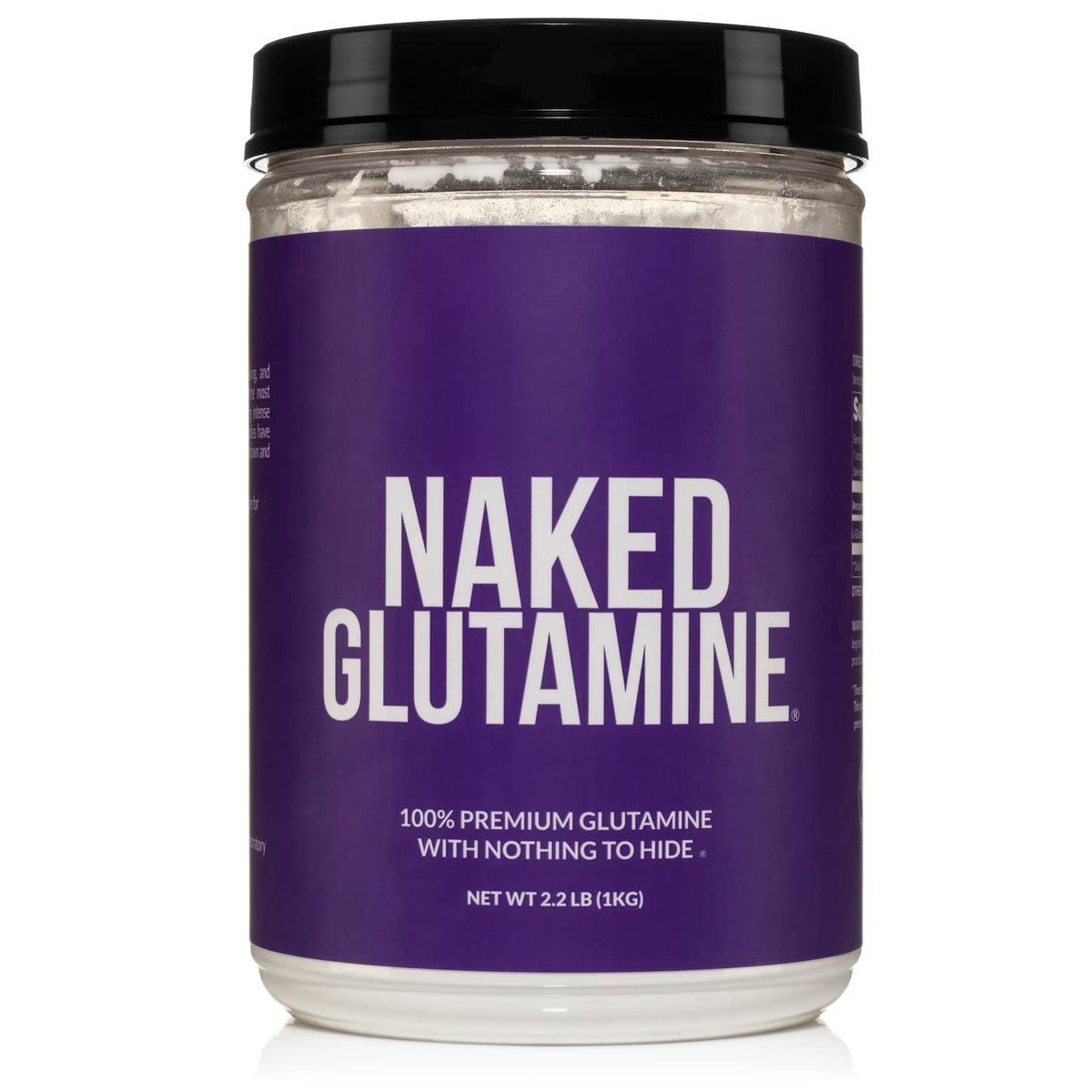 NAKED Pure L-Glutamina en bote fabricado en EE. UU. para recuperación muscular
