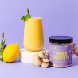NAKED Recovery, vaso de agua listo para tomar después del entrenamiento