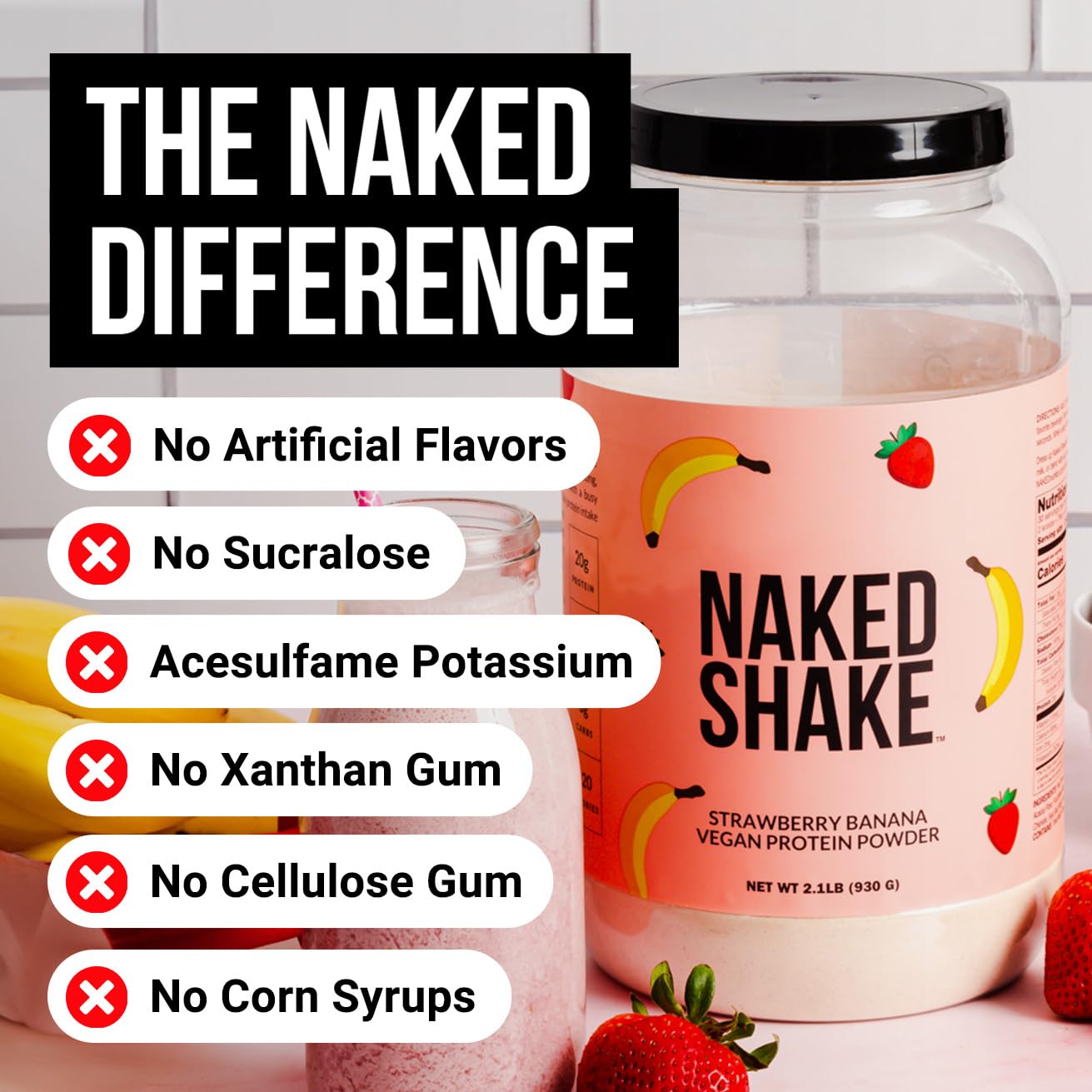 NAKED Shake con aceite MCT para saciedad y energía.