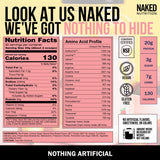 NAKED Shake sabor natural fresa-banana en batido delicioso.