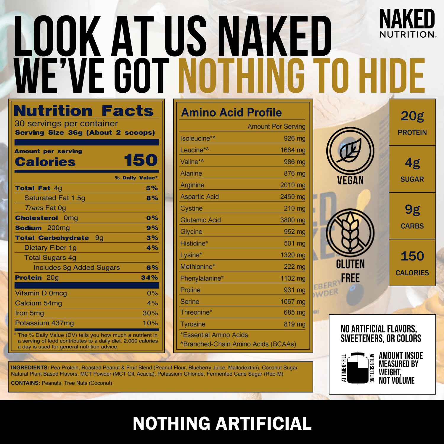 NAKED Shake sin gluten y sin soja, opción vegana