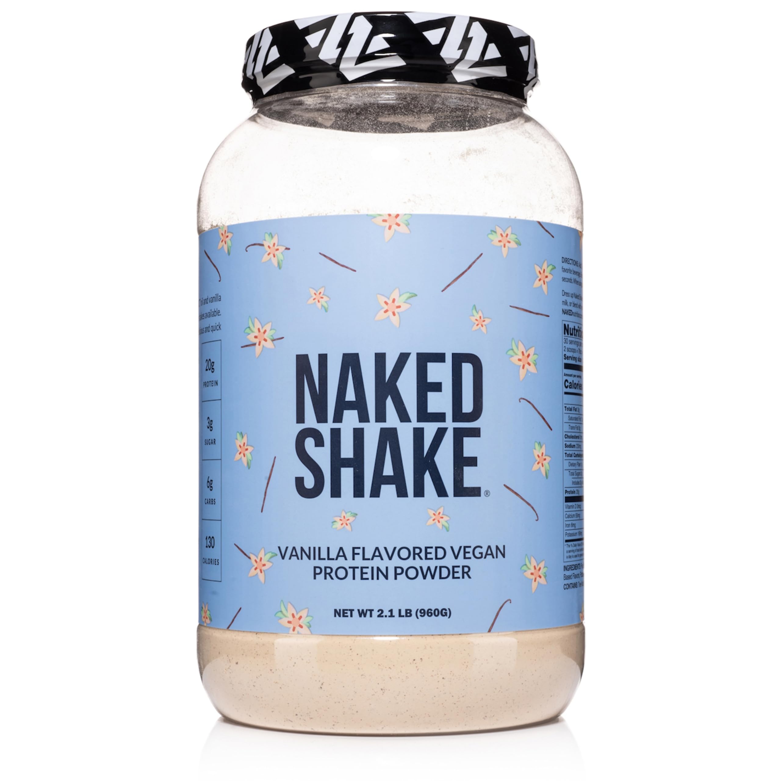 NAKED Shake Vanilla, bote de proteína vegetal para aporte rápido de proteína.