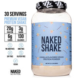 NAKED Shake Vanilla, mezcla en polvo lista para preparar batido.