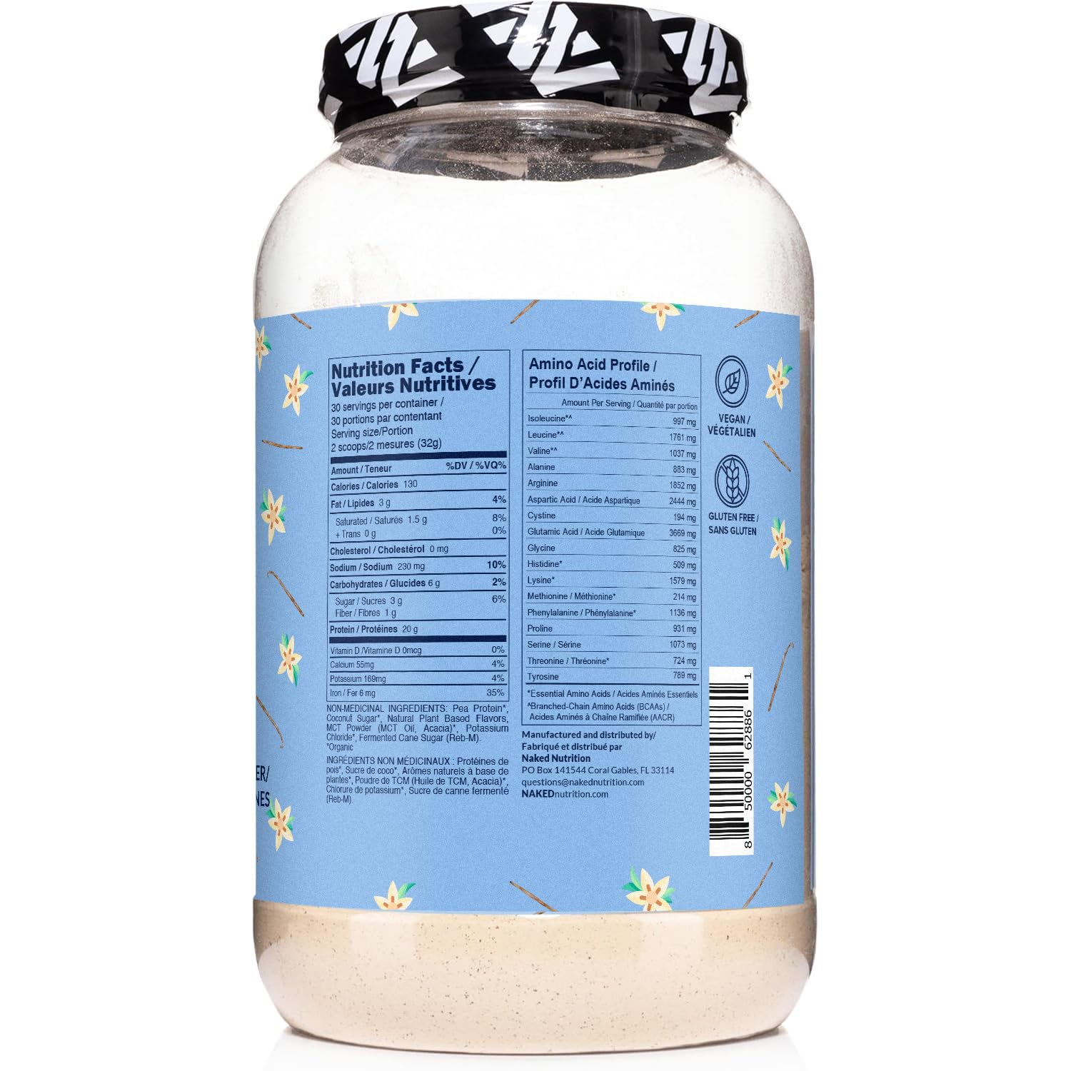 NAKED Shake Vanilla, estilo de vida activo con batido diario.