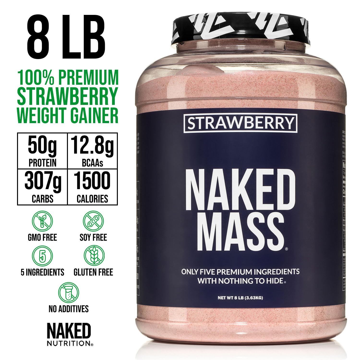 NAKED Strawberry Mass: batido en vaso, snack alto en proteína