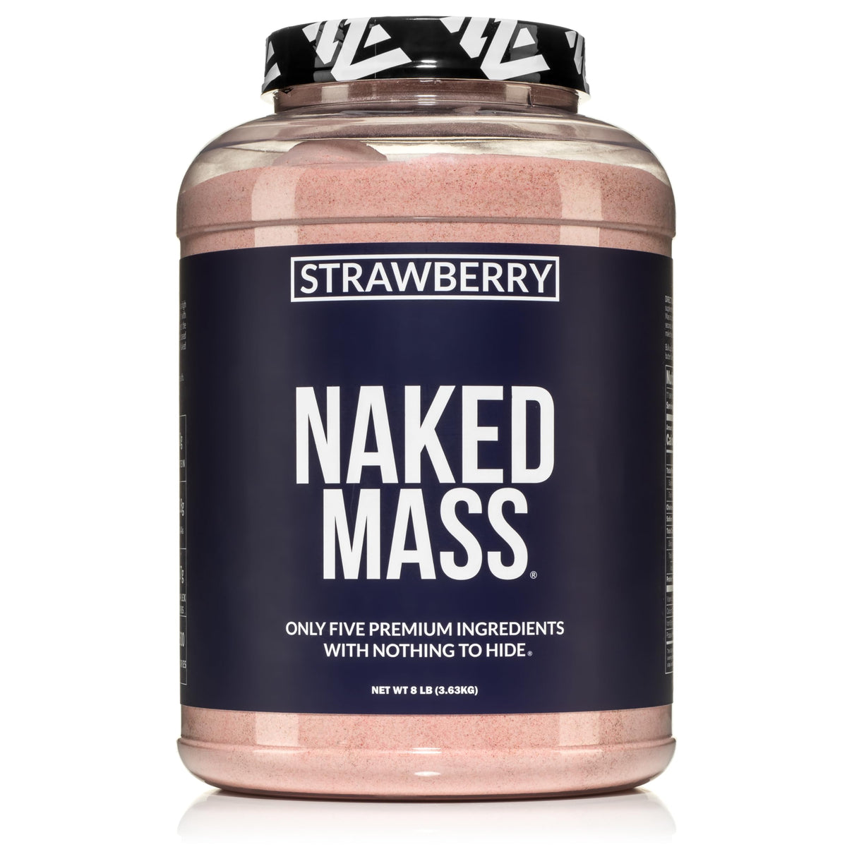 NAKED Strawberry Mass: envase 8 lb para ganancia de peso con proteína de alta calidad