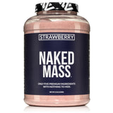NAKED Strawberry Mass: envase 8 lb para ganancia de peso con proteína de alta calidad