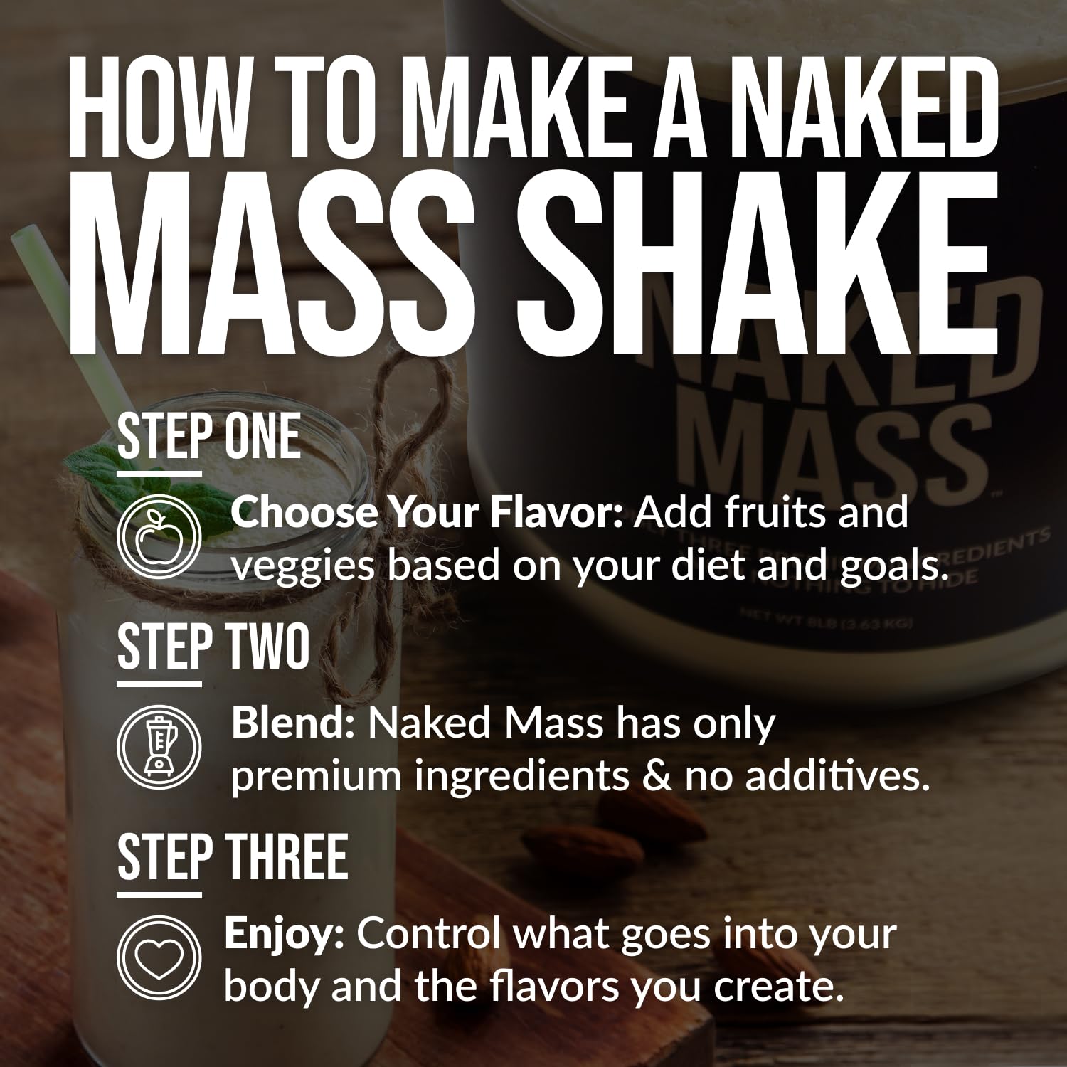 NAKED Strawberry Mass: uso diario para apoyar un plan de alto aporte calórico