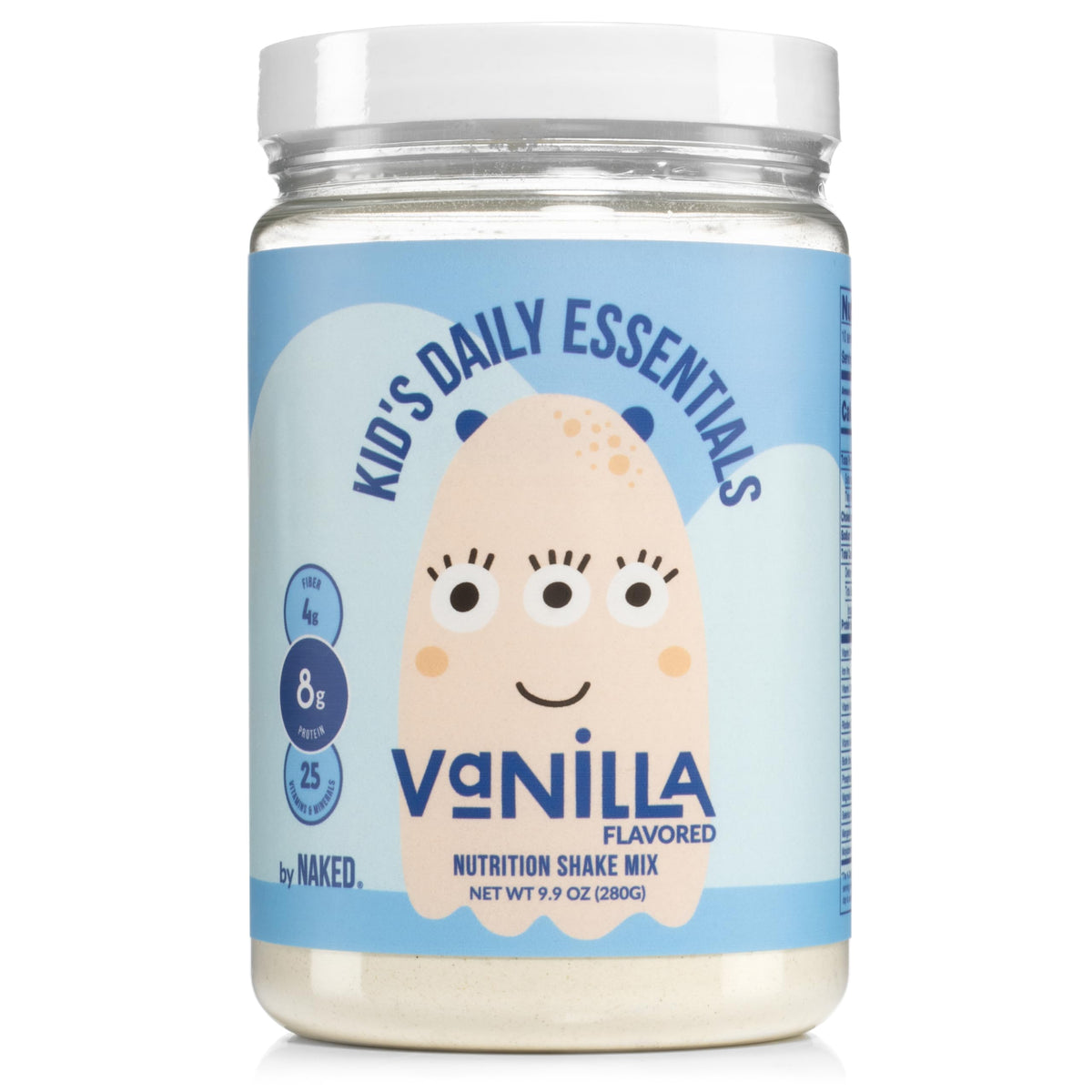 NAKED vainilla para niños: envase destacado para desayuno rápido.