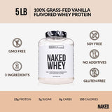Naked Vanilla Whey con ingredientes naturales, ideal para recuperación muscular.