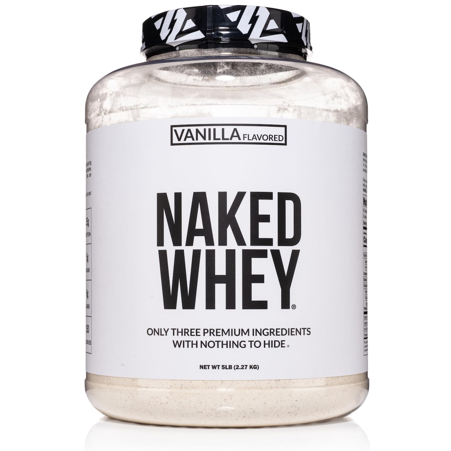 Naked Vanilla Whey polvo en empaque, base proteica para batidos diarios.