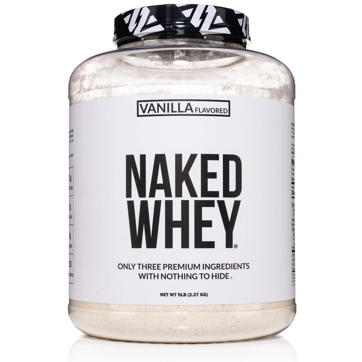 Naked Vanilla Whey polvo en empaque, base proteica para batidos diarios.