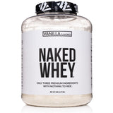 Naked Vanilla Whey polvo en empaque, base proteica para batidos diarios.