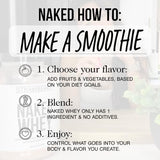 Naked Vanilla Whey sin alérgenos, apto para dietas sin gluten ni soja.