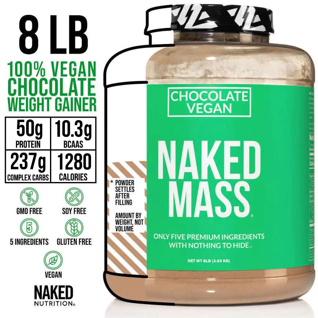 NAKED Vegan Mass: etiqueta nutricional para planificar ingestas.