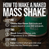 NAKED Vegan Mass con plátano para desayuno nutritivo y rápido