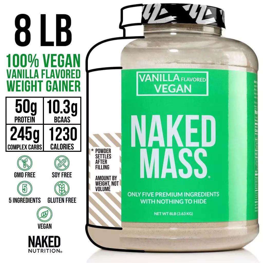 NAKED Vegan Mass mezcla con agua para un batido rápido y cremoso