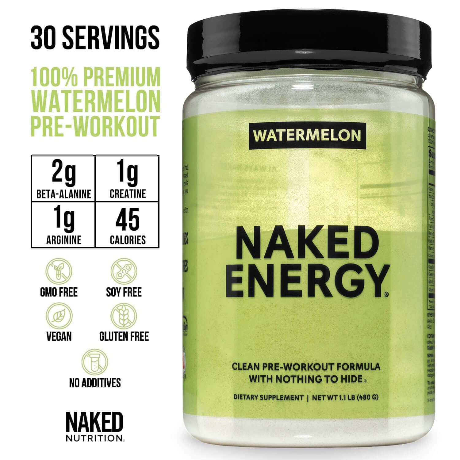 NAKED Watermelon Energy: etiqueta detalle, señal de calidad.
